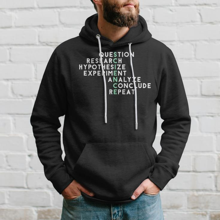 Acrostic Scientific Method Research Experiment Science Hoodie Gifts for Him