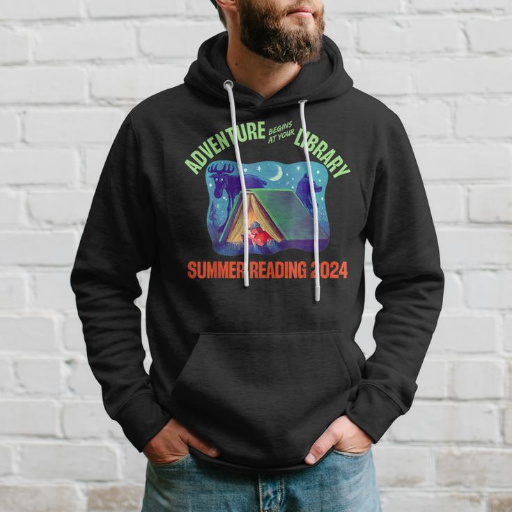 Adventure Begins At Your Library Summer Reading Program 2024 Hoodie Gifts for Him