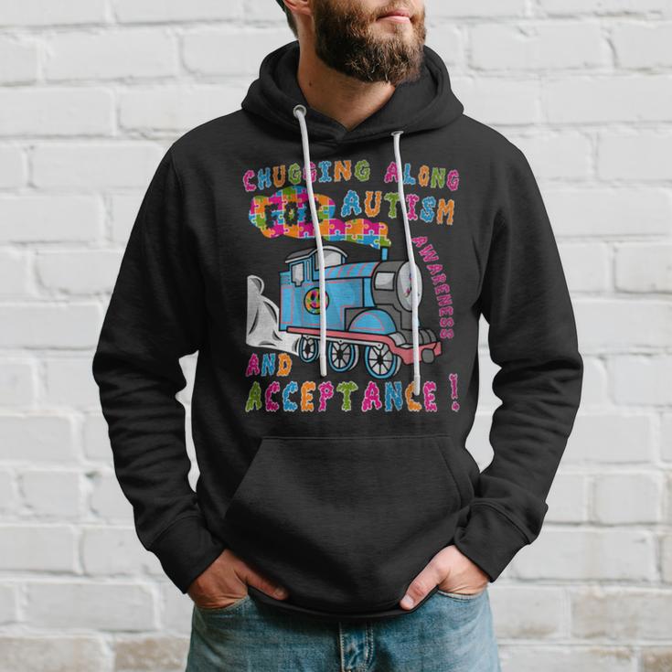 Advocate Acceptance Train Puzzle Cool Autism Awareness Hoodie Gifts for Him