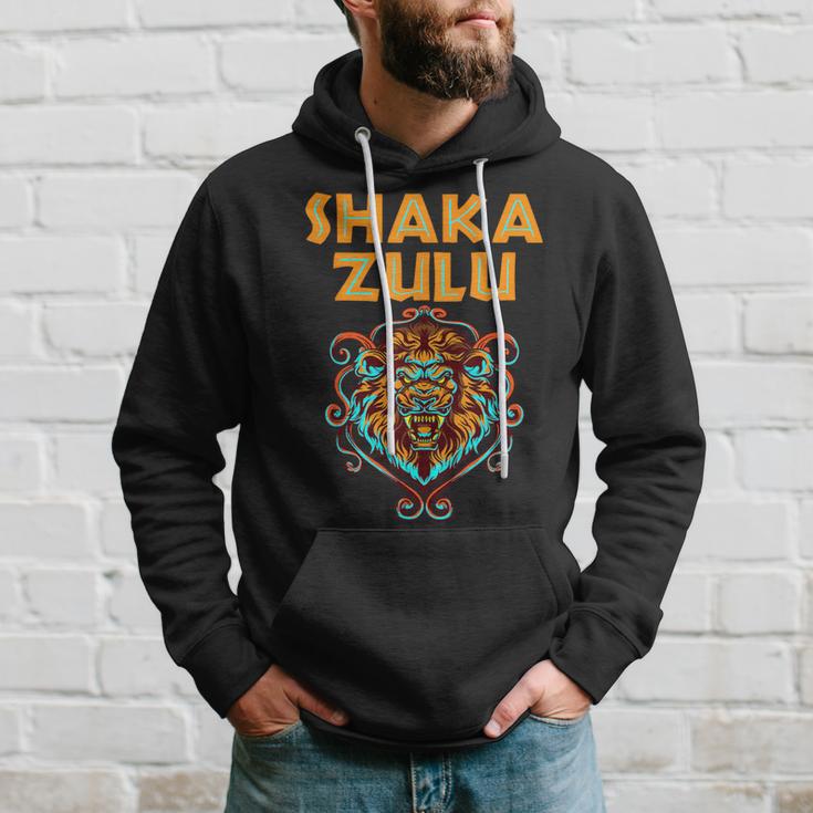 Africa Pride Zulu Warrior Shaka Lion African Tribe King Zulu Hoodie Gifts for Him