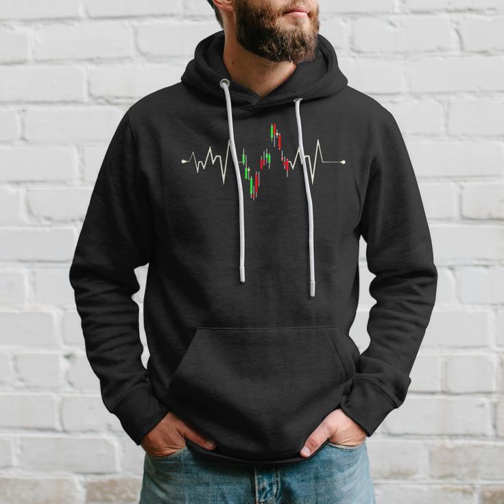 Aktienchart Ecg Aktien Herzbeaten Trader Investor Hoodie Geschenke für Ihn