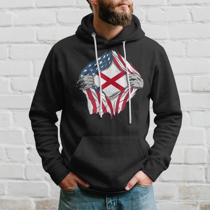 Alabama State Flag American Blood Inside Me Hoodie Gifts for Him