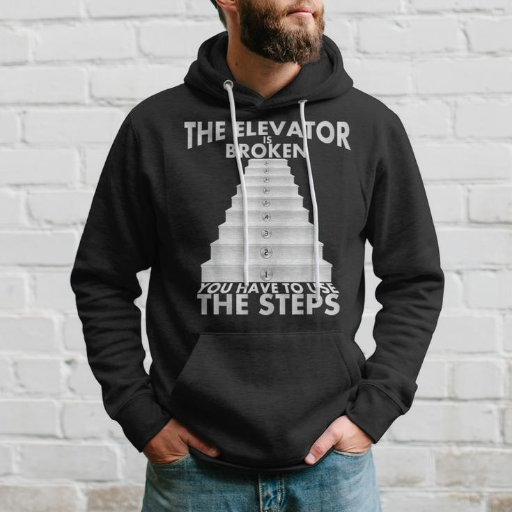 Alcoholics Anonymous Sobriety Aa Na Sober Elevator Is Broken Hoodie Gifts for Him