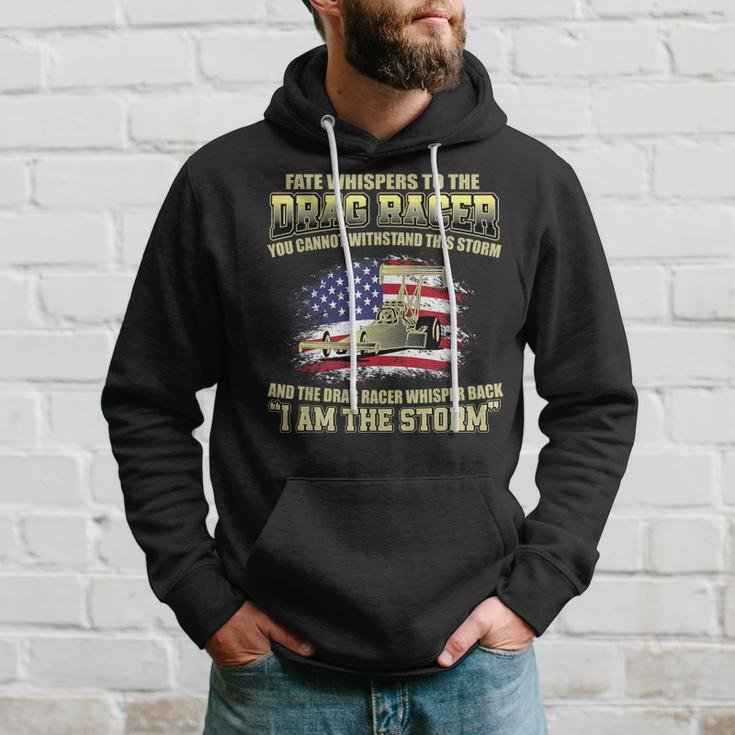 American Drag Racing Usa Flag Muscle Car Dragster Hoodie Gifts for Him