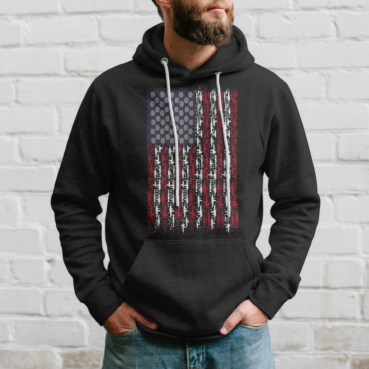 American Flag Guns Grenades Rifles Weapons Freedom Hoodie Gifts for Him