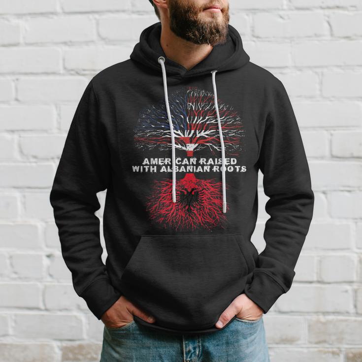 American Raised With Albanian Roots Albania Hoodie Gifts for Him