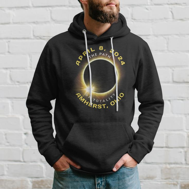Amherst Ohio Solar Eclipse Totality April 8 2024 Souvenir Hoodie Gifts for Him