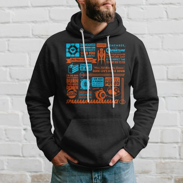 Aperture Science Portal Quotes Gamer Meme Hoodie Gifts for Him