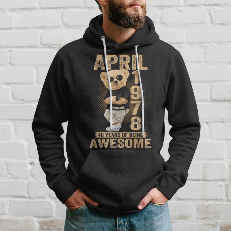 April 1978 46Th Birthday 2024 46 Years Of Being Awesome Hoodie Gifts for Him