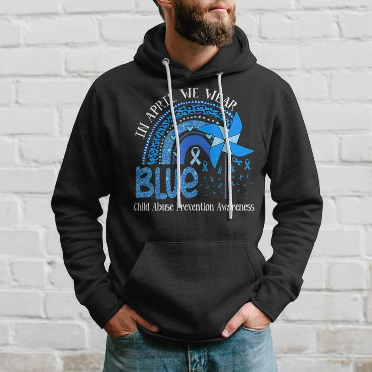 In April We Wear Blue For Child Abuse Prevention Awareness Hoodie Gifts for Him