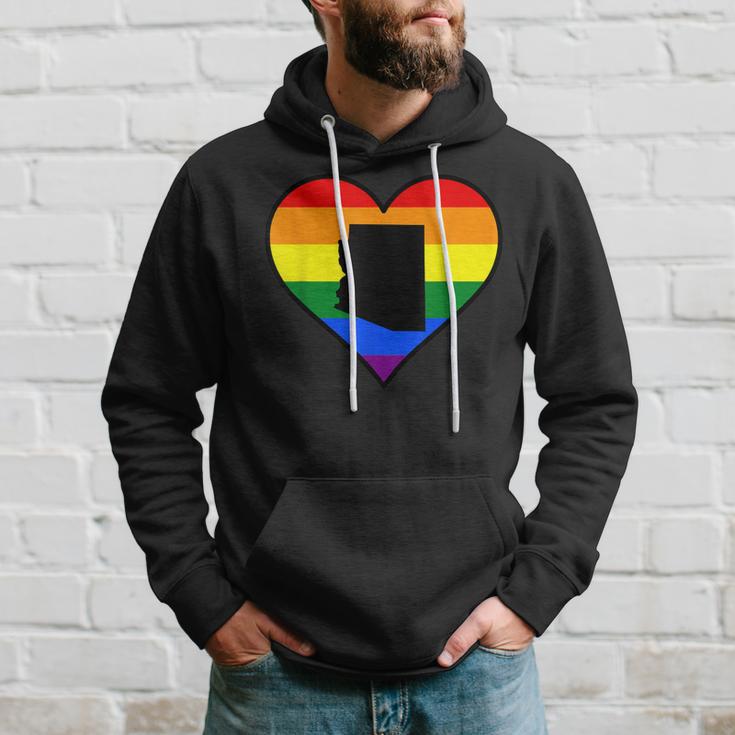 Arizona Gay Pride Heart Hoodie Gifts for Him