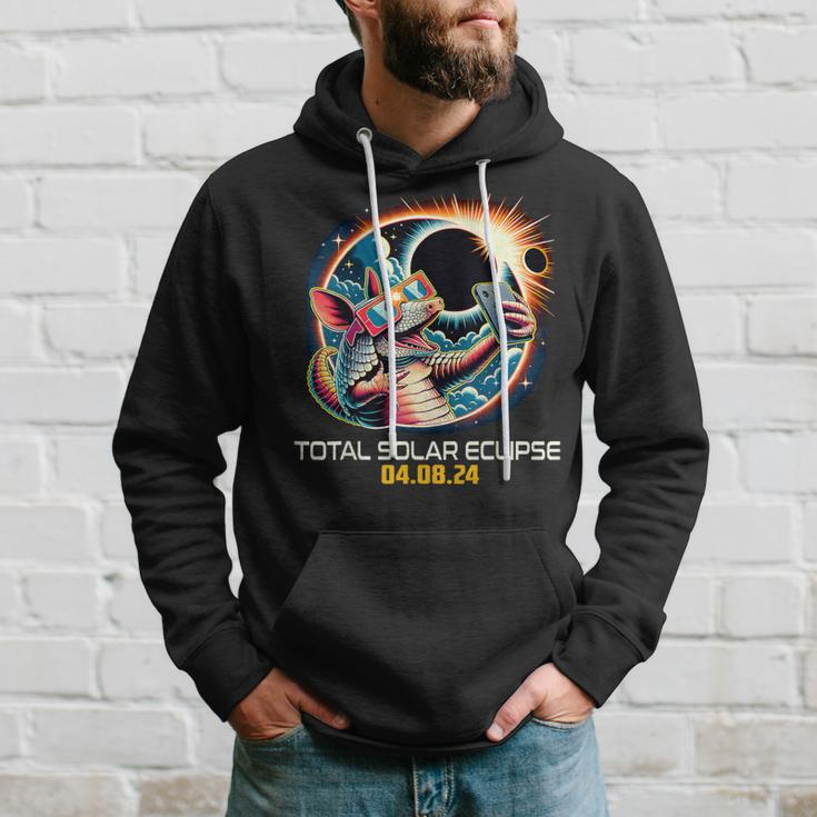 Armadillo Taking Selfie Solar Eclipse Hoodie Gifts for Him
