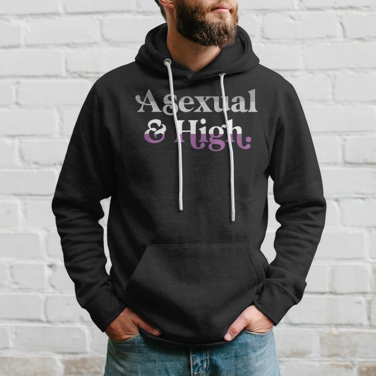 Asexual And High Weed Marijuana Retro Lgbtqia Ace Pride Flag Hoodie Gifts for Him