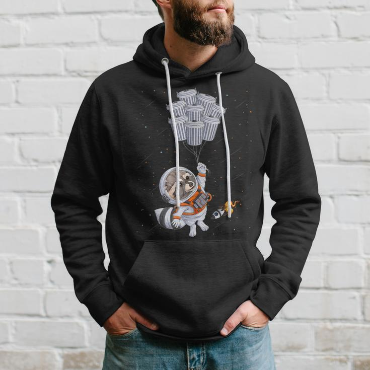Astronaut Animal Raccoon Moon Trash Cans Space Hoodie Gifts for Him