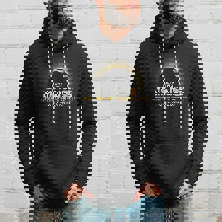 Atkins Ar Arkansas Total Solar Eclipse 2024 Hoodie Gifts for Him