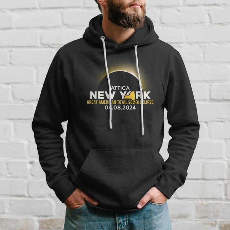 Attica Ny New York Total Solar Eclipse 2024 Hoodie Gifts for Him