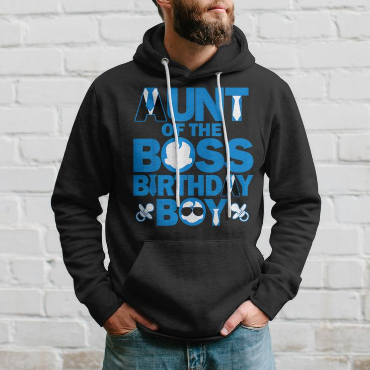 Aunt Of The Boss Birthday Boy Baby Family Party Decorations Hoodie Gifts for Him