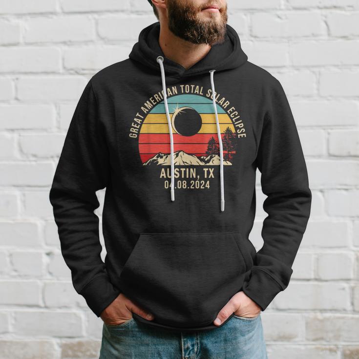 Austin Tx Texas Total Solar Eclipse 2024 Hoodie Gifts for Him