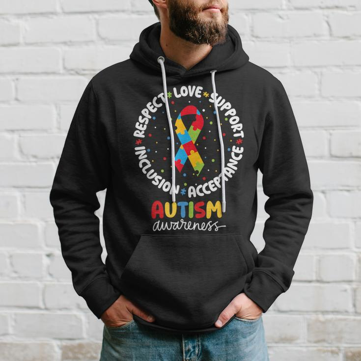 Autism Awareness Respect Love Support Acceptance Inclusion Hoodie Gifts for Him