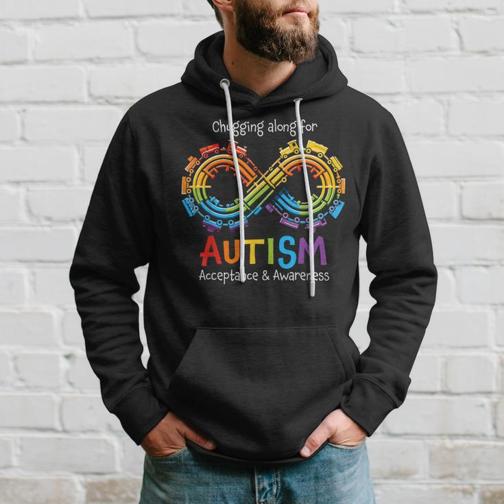 Autism Infinity Acceptance Train Autism Awareness Hoodie Gifts for Him