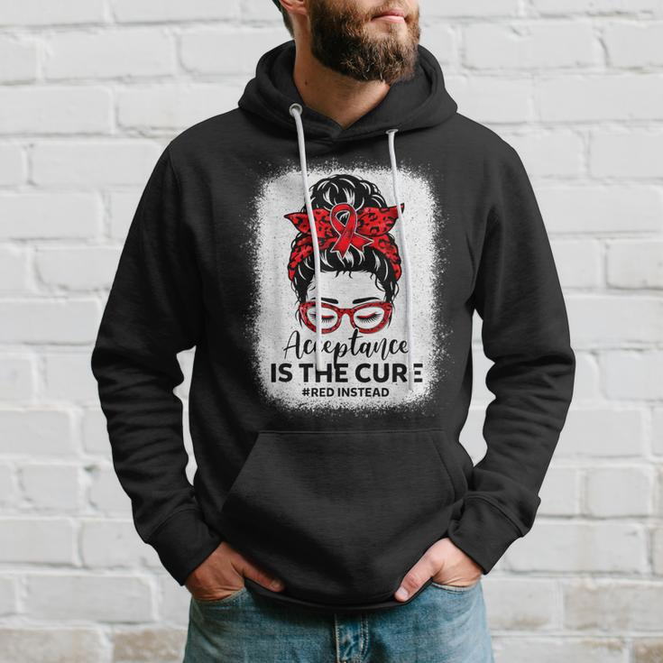 Autism Red Instead Acceptance Not Awareness Redinstead Hoodie Gifts for Him
