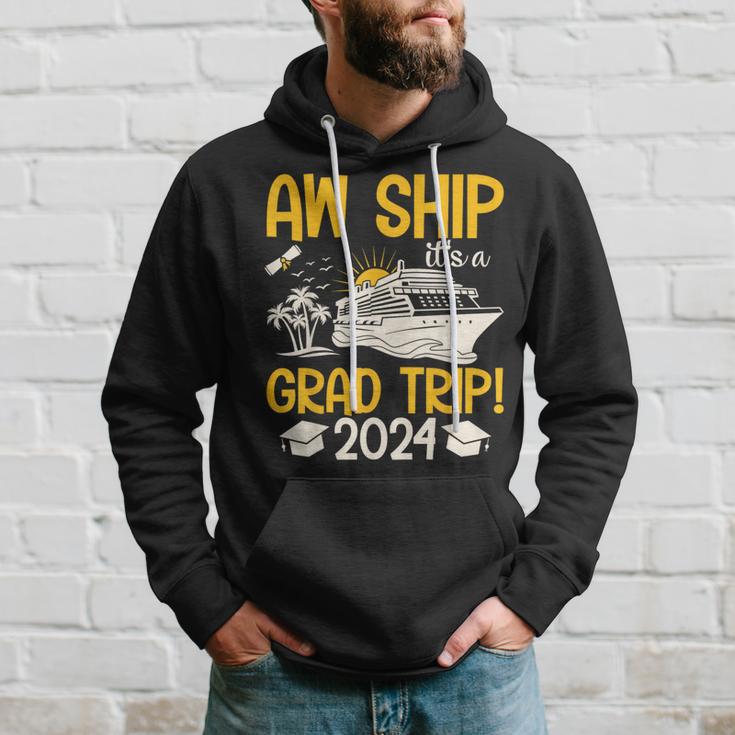 Aw Ship It's A Graduation Trip 2024 Senior Graduation 2024 Hoodie Gifts for Him