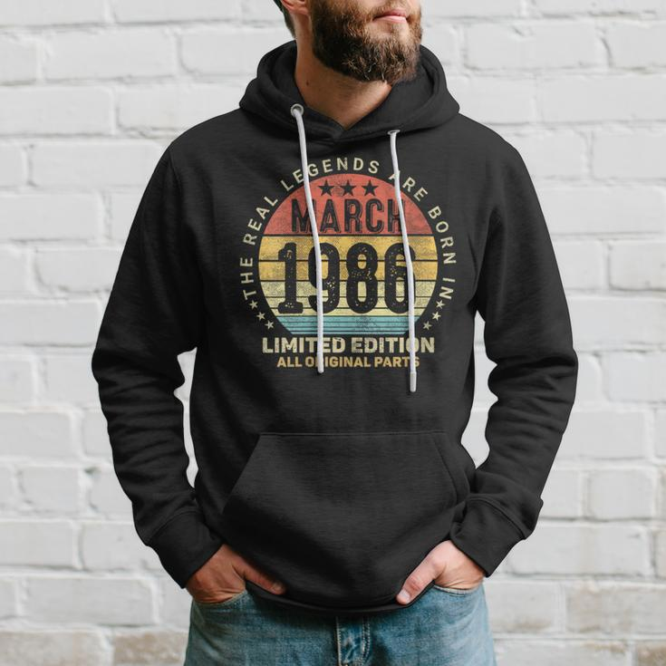 Awesome March 1986 Vintage 38Th Birthday Made In 1986 Hoodie Gifts for Him