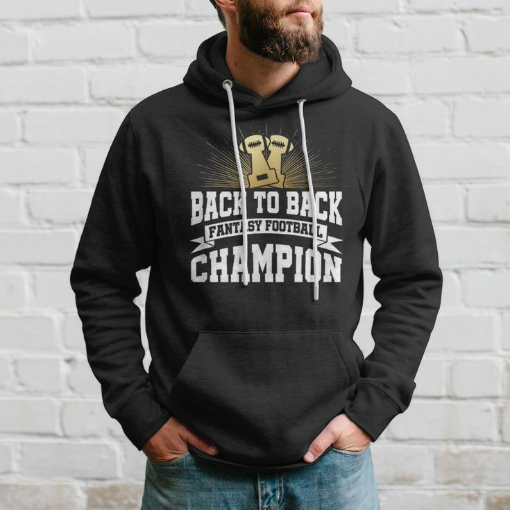 Back To Back Fantasy Football Champion League For Men Hoodie Gifts for Him