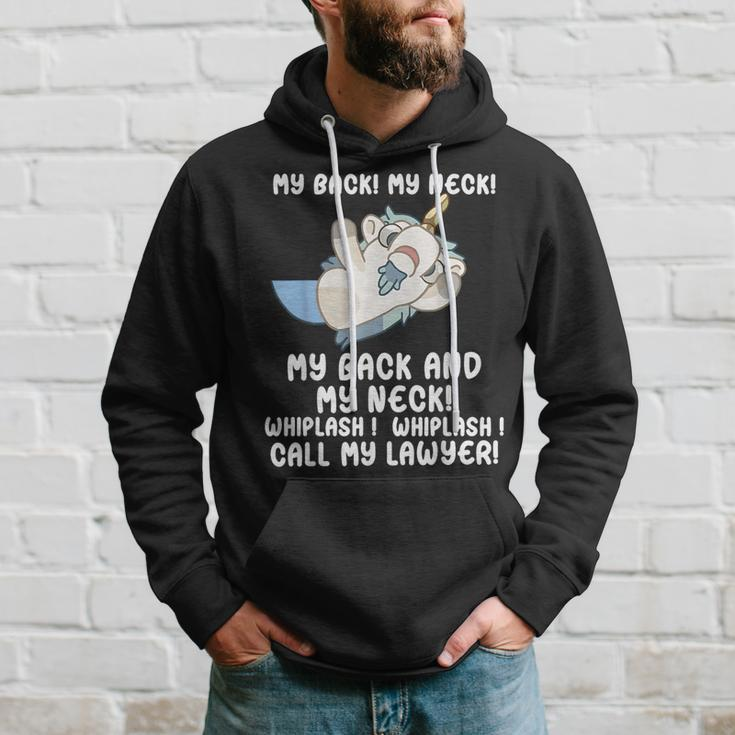 My Back My Neck Whiplash Call My Lawyer Unicorn Hoodie Gifts for Him