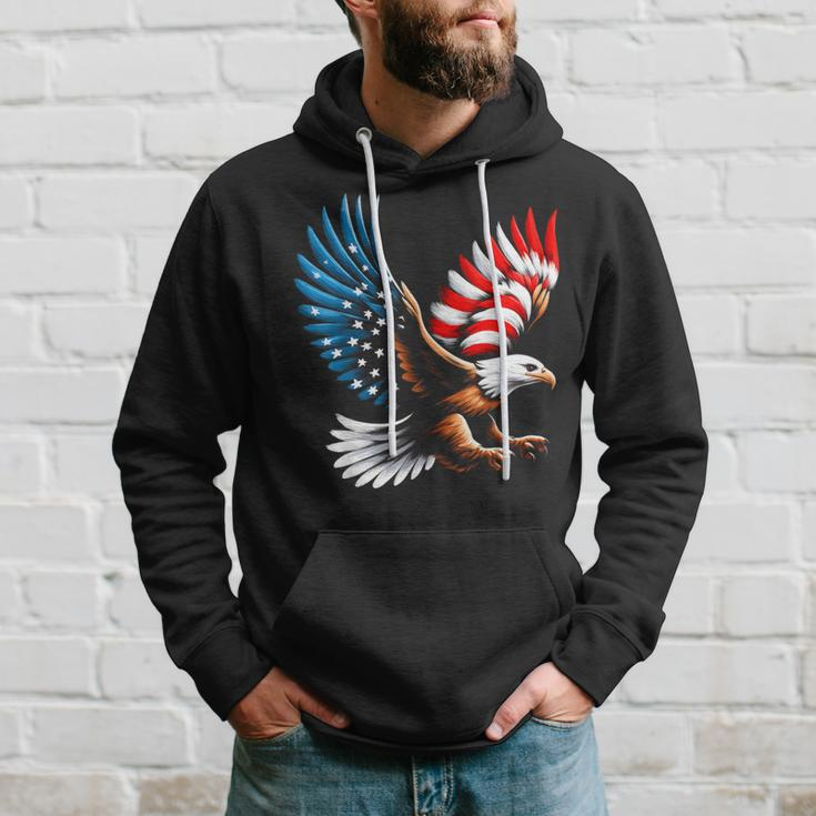 Bald Eagle & Patriotic American Flag 4Th Of July Hoodie Gifts for Him