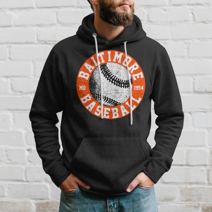 Baltimore Baseball Retro Vintage Baseball Lover Hoodie Gifts for Him