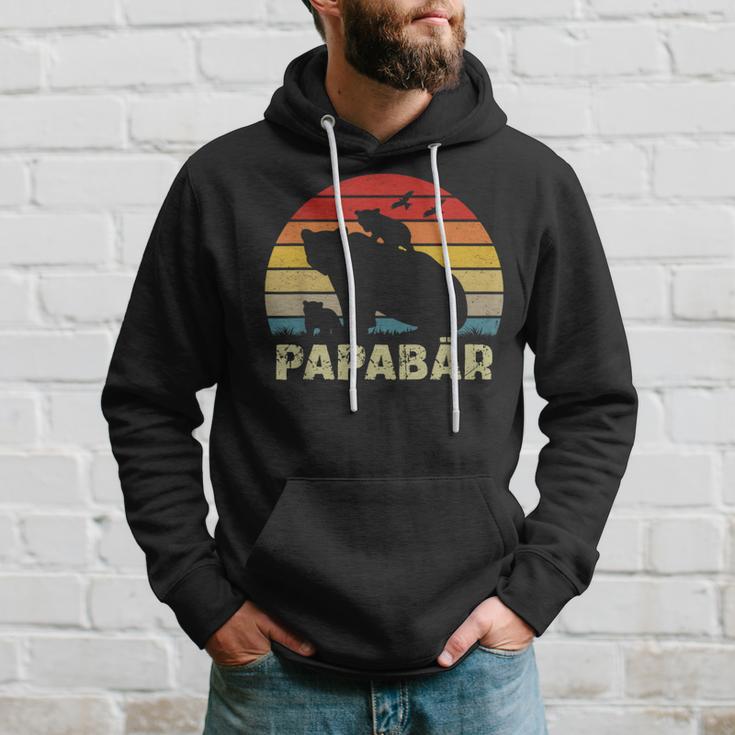 Bär Papaatertag Retro Papa Bär Kapuzenpullover Geschenke für Ihn