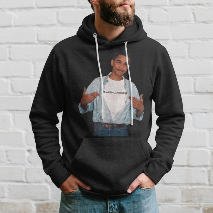 Barack Obama Retro Collegeintage Young Obama Hoodie Geschenke für Ihn