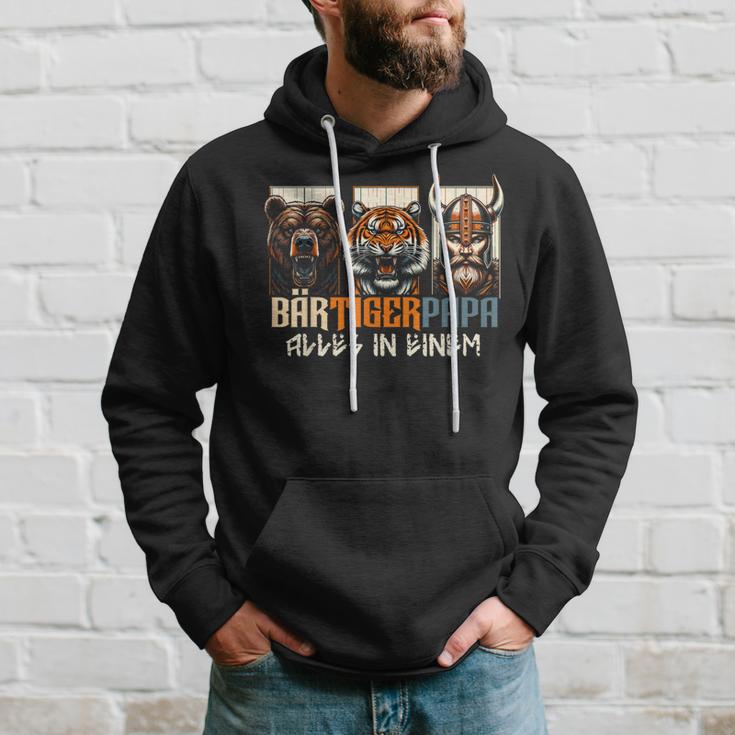 Bärtigerpapa Beard Full Beard Bear Tiger Father Bear Tiger Man Dad Kapuzenpullover Geschenke für Ihn