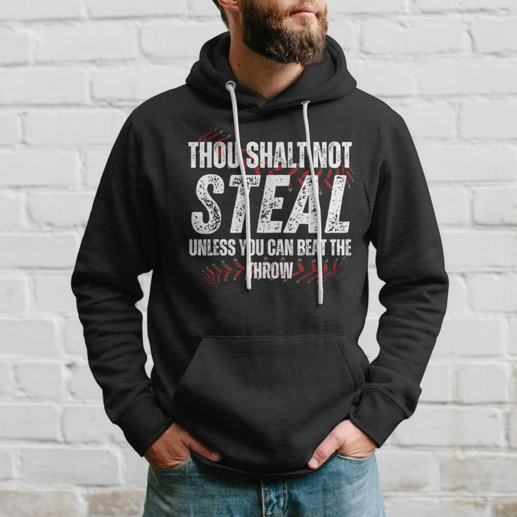Baseball Coach Baseball Thou Shall Not Steal Hoodie Gifts for Him
