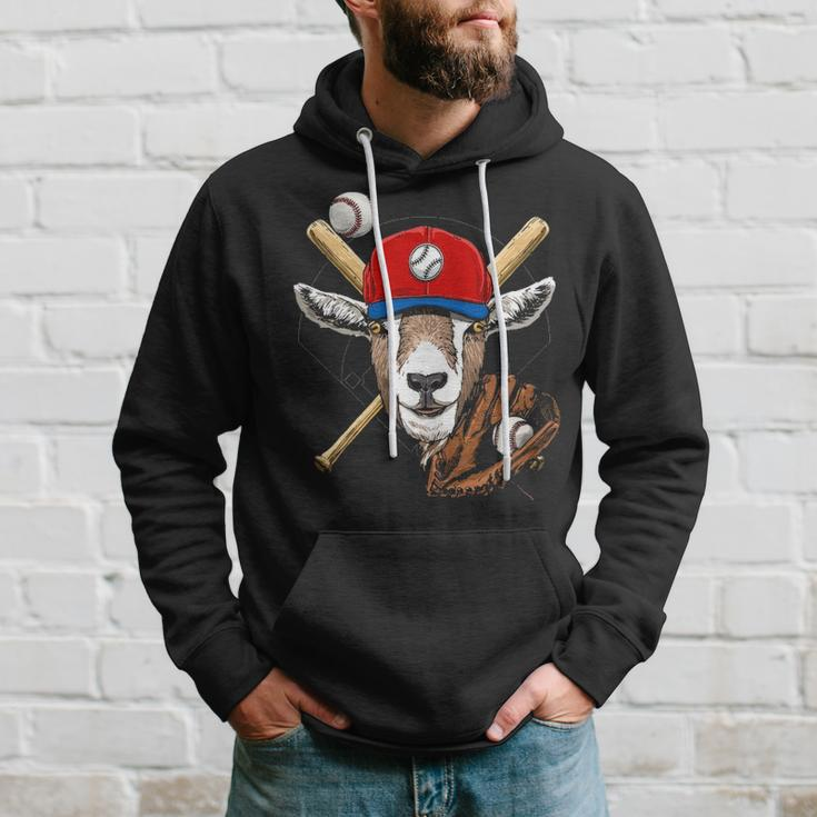 Baseball Player Goat Lover Pitcher Catcher Baseball Coaches Hoodie Gifts for Him