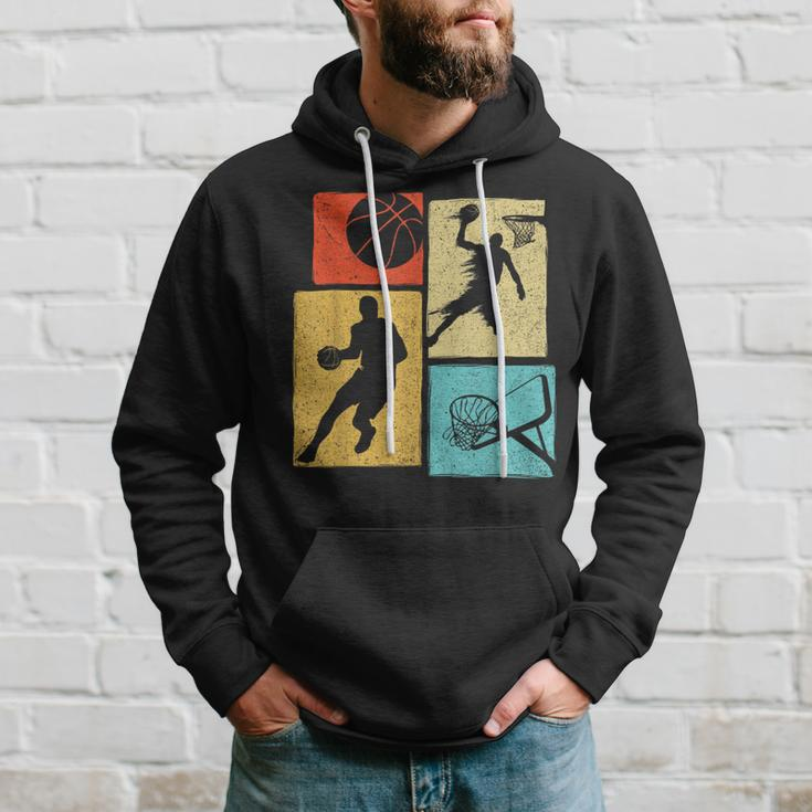 Basketball Players Colorful Ball Hoop Sports Lover Hoodie Gifts for Him