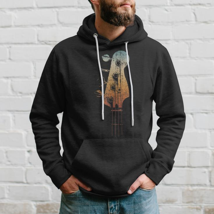 Bass Guitar Vintage Retro Headstock Bassist And Bass Player Hoodie Gifts for Him