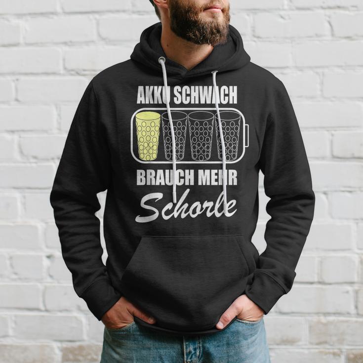 Battery Weak Brauch Mehr Schorle Dubbeglas Pfalz Weinfest Hoodie Geschenke für Ihn