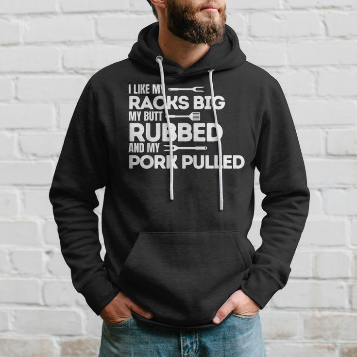 Bbq Barbecue Grilling Butt Rubbed Pork Pulled Pitmaster Dad Hoodie Gifts for Him