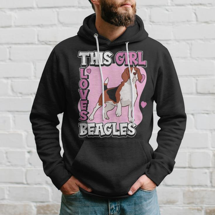Beagle Quote This Girl Loves Beagles Hoodie Gifts for Him