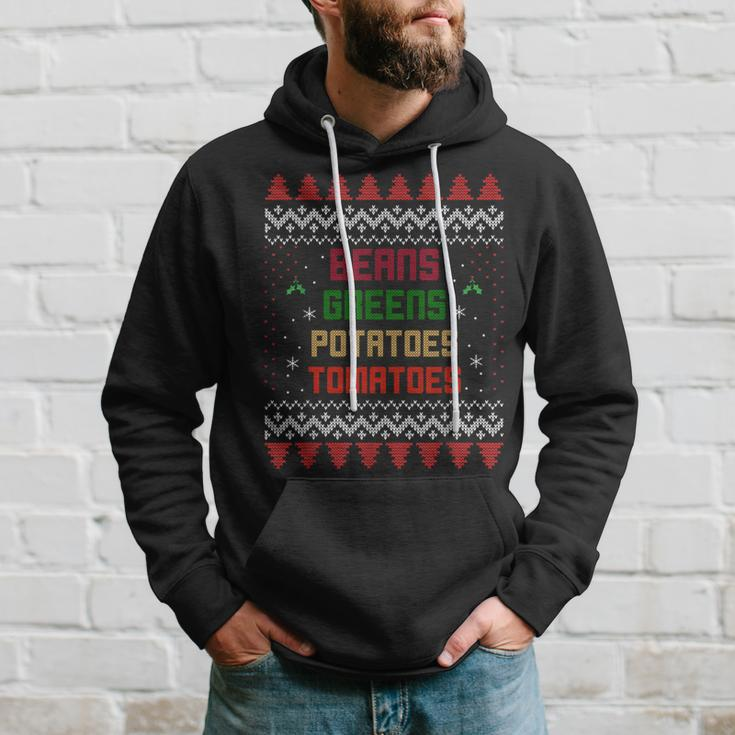 Beans Greens Potatoes Tomatoes Thanksgiving Hoodie Gifts for Him