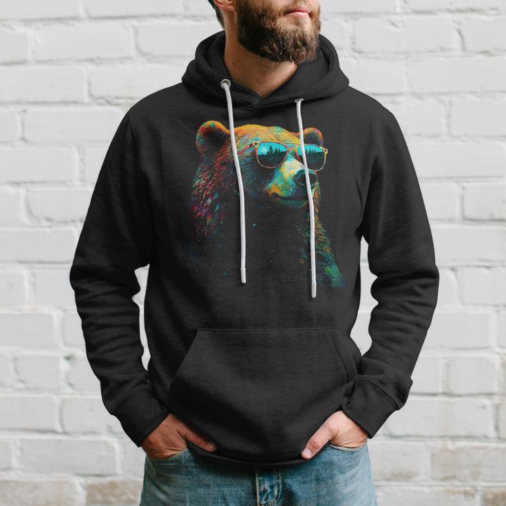 Bear Sunglasses Animal Colourful Forest Animals Bear Hoodie Gifts for Him