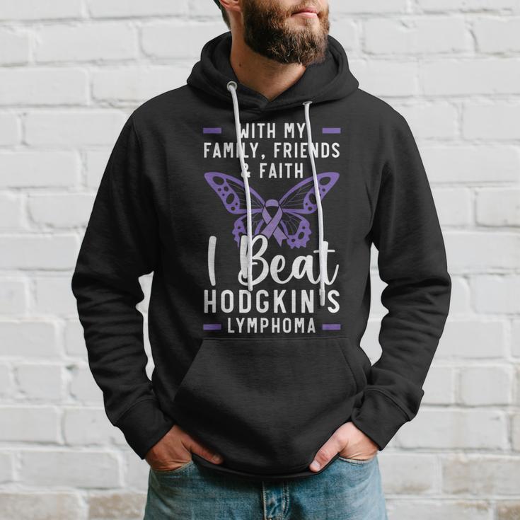 I Beat Hodgkin's Lymphoma Survivor Lymphoma Cancer Hoodie Gifts for Him