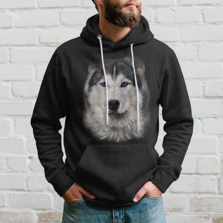 Beautiful Siberian Husky Dog Face Hoodie Gifts for Him