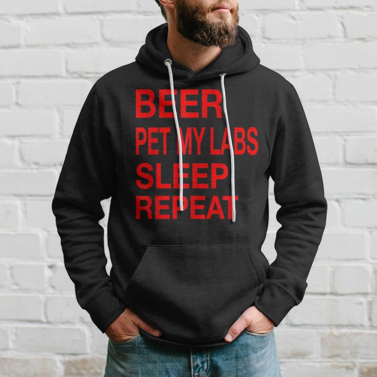 Beer Pet Labs Sleep Repeat Red LDogLove Hoodie Gifts for Him