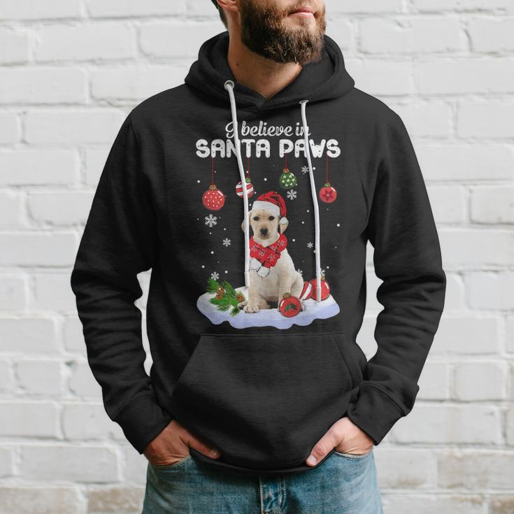 I Believe In Santa Paws Yellow Labrador Hoodie Gifts for Him