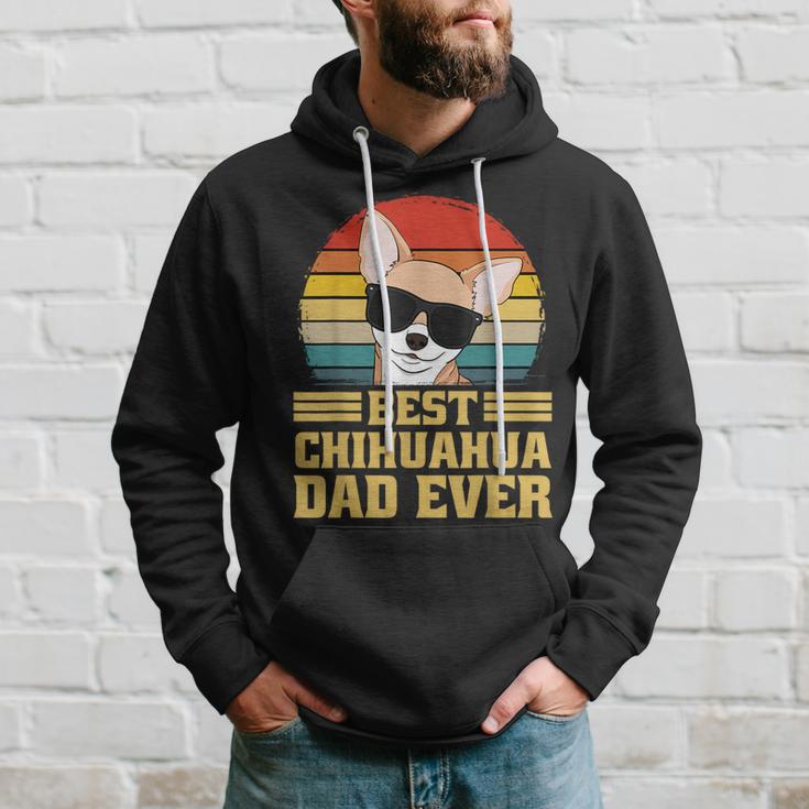 Best Chihuahua Dog Puppy Retro Dad Dad Dad Man Kapuzenpullover Geschenke für Ihn