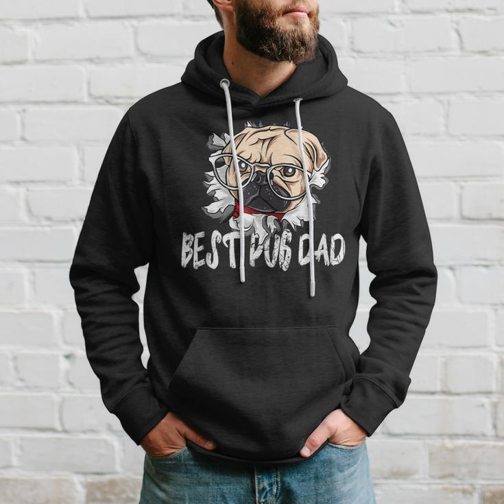 Bester Mops Papa Aller Zeitenintage Kapuzenpullover Geschenke für Ihn