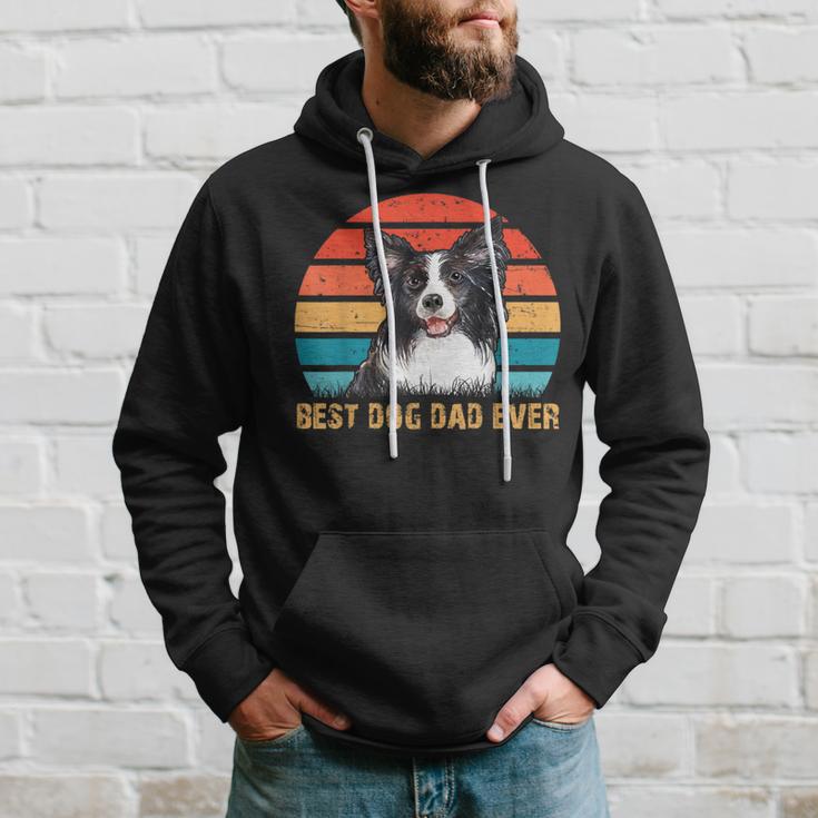 Besthund Papa Allzeit Best Dog Papa Alltimesintage Border Collie Kapuzenpullover Geschenke für Ihn